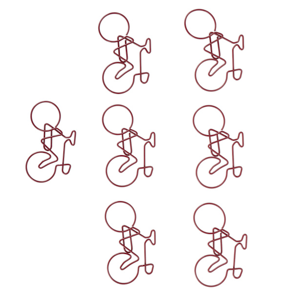 100 stk. Papirklips Multifunktionel Sød Cykelform Elektropletteringsproces Mini Metal Papirklips til Hjem Skole Kontor