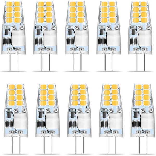 G4 LED-lampa, Energibesparande, Lång Livslängd, Dagsljusvit 6000K, 3W Lampa, Ej dimbar, 350 Lumen, Direktstart, Flimmerfri, Enkel Installation, för