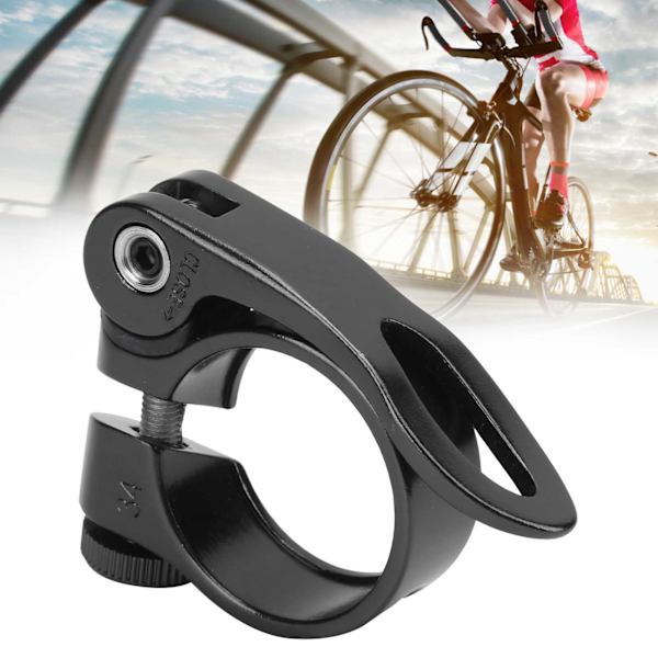 Snabbkoppling för sadelstolpe i aluminiumlegering för landsvägs- och mountainbike för XT-C68 31,8 mm (svart)