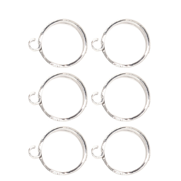 6 stk Metall Hekle Ringer Garn Tråd Guide Finger Holder Justerbar Åpning Strikking Ring