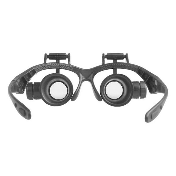 25X 8-linssillinen suurennuslasi pään kiinnityksellä, handsfree-suurennuslasi valolla