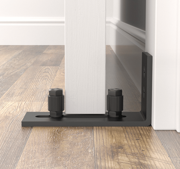 063 B hardware pendulstop, sorte kulstofstålstop, flad bund