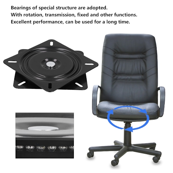 Reservedeler Roterende Base 360° Fri Rotasjon Møbel Hardware Dreieskive Barstol Roterende Base