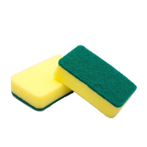Skrubbsvamp av cellulosa som inte repar, dubbelsidig disksvamp för kök, 10-pack $10 Rengöringsskursvampar för kök, slipande skurmaskin