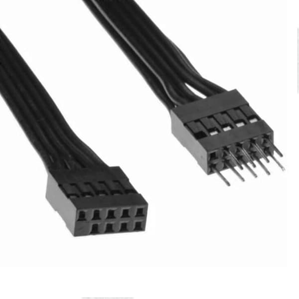 2x Hovedkort Hovedkort 9pin Usb 2.0 Hann Til Hunn Forlengelseskabel Data Kabel Ledning For Pc Diy