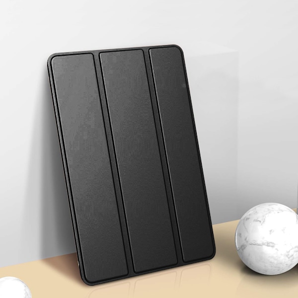 Smart Case för iPad Air 2, Smart Case Cover Genomskinlig Frostad Baksida Magnetiskt Fodral med Auto Sleep/Wake Funktion-svart