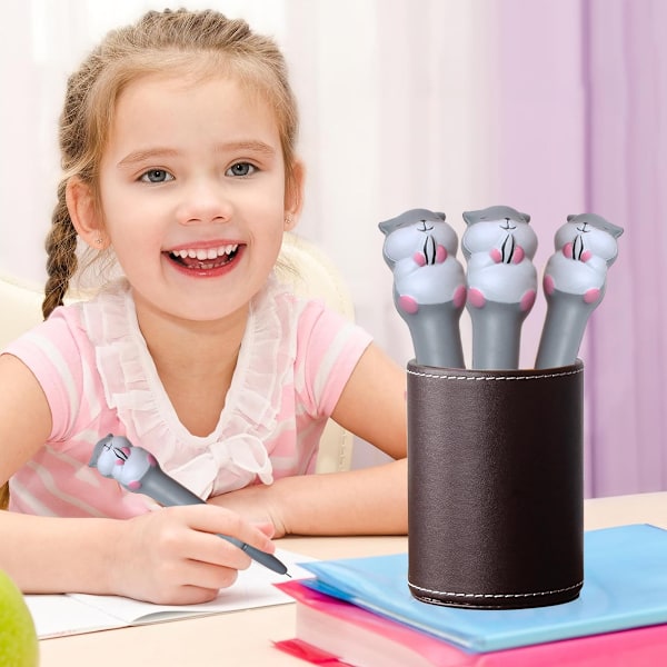 Bløde Squishy Penne - Søde & Stressaflastende - Glat Skrift - Kawaii Gelblækpen til Julegaver & Skoleartikler - Hamster