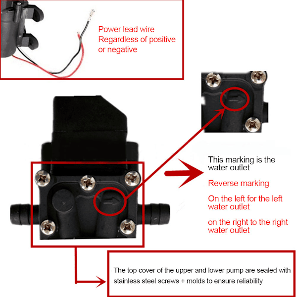 Mini Intelligent Diaphragm Pump for Water Purifier DC12V FL3210-80W 10mm Outlet Diameter