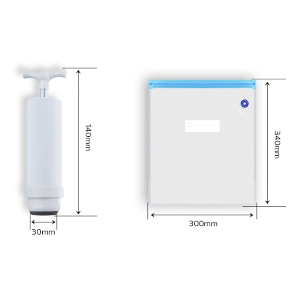 20 stk 3D-printer filament oppbevaringsposer Vakuumforseglet Gjenlukkbar med klips Håndpumpe