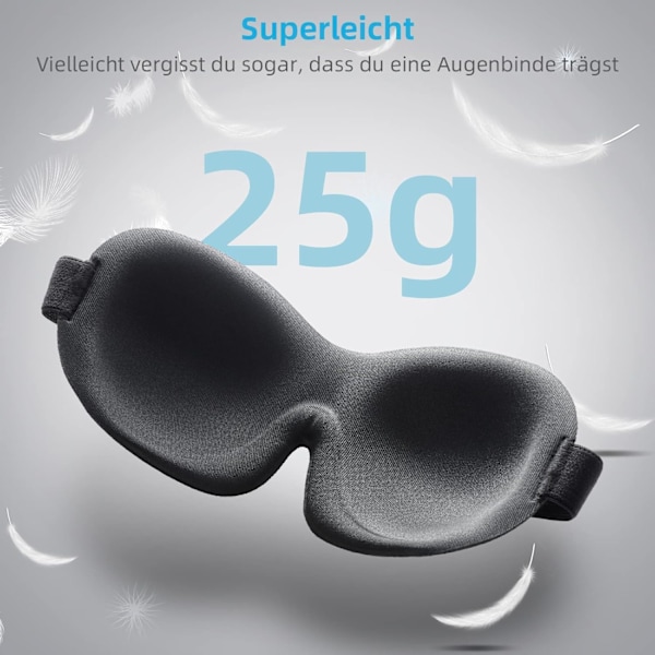 Justerbar Rem 3D Sovmask, Multifunktionell Lättvikts Ögonkomfort