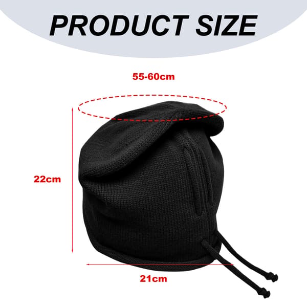 1 Varm Dragsko Pullover Mössa Tunn Stickad Staplad Mössa Varm Pullover Mössa