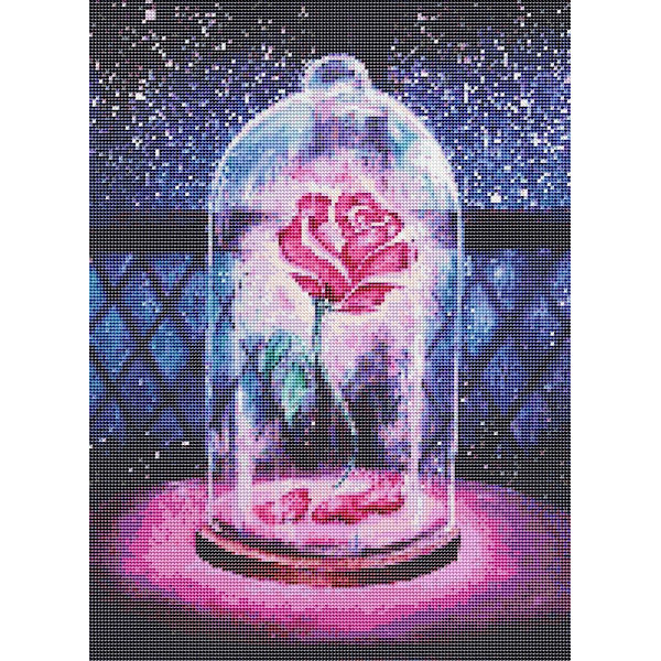 Rose DIY 5D Diamantmålning Full Set, Kristall Rhinestone Embroi
