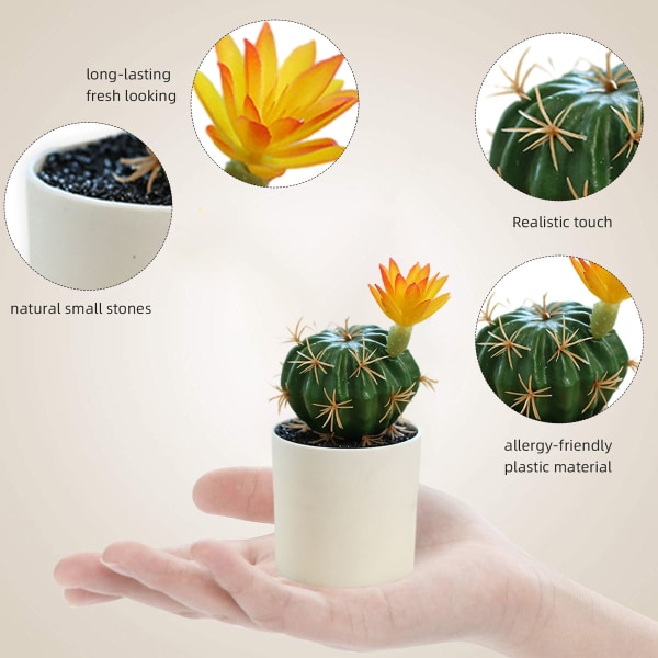 Plastkrukor, konstgjord tropisk kaktus, bonsai, kreativ