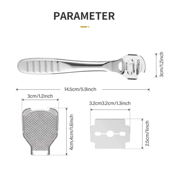 Fotfil for Pedikyr - Callus Razor - Fjerner Hard Hud