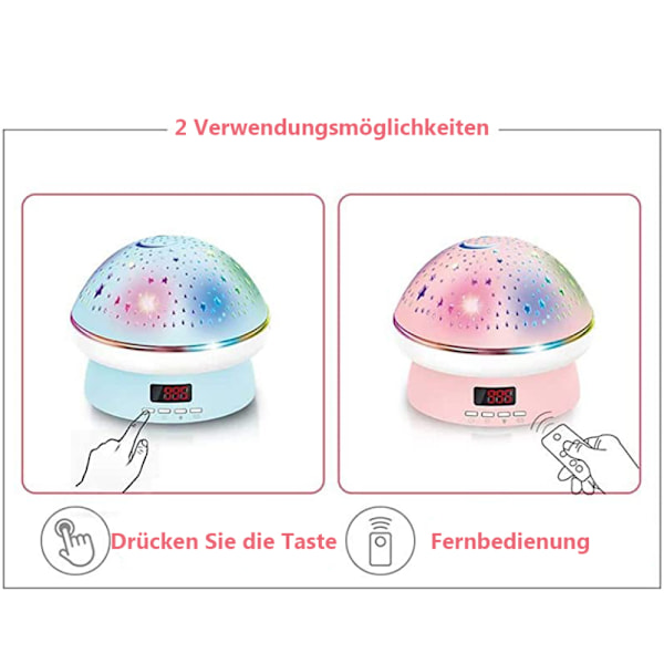 Twinkle Stjärnprojektor för Barn, 12 Färger Stjärnklar Himmelljusshow, Rosa Nattlampa med Fjärrkontroll & Automatisk Tidsinställning, Bästa Presenten för Flickor