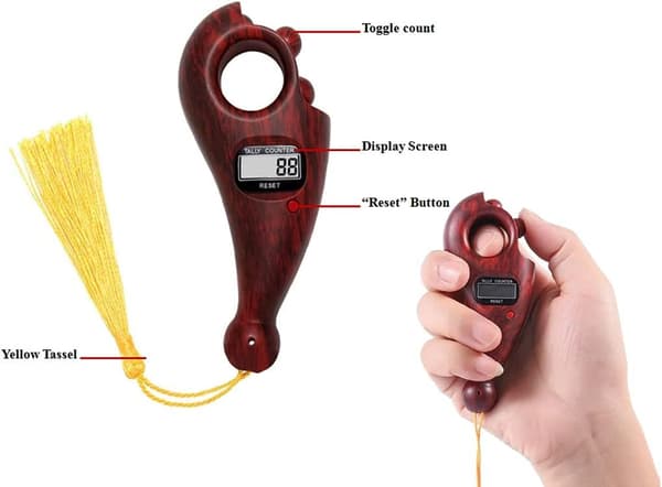 3 stk. Digital Perleteller, Buddha Perleteller, Digital Fingerteller