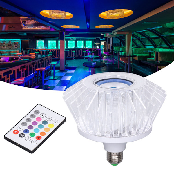 LED-musiklampa RGB-färgförändring Inbyggd högtalare 24 knappar Fjärrkontroll Bred applikation LED-högtalarlampa
