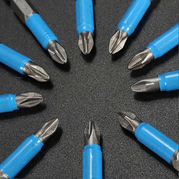 10 stk. skridsikre elektriske PH2 Phillips krydshoved skruetrækkerbits håndværktøj
