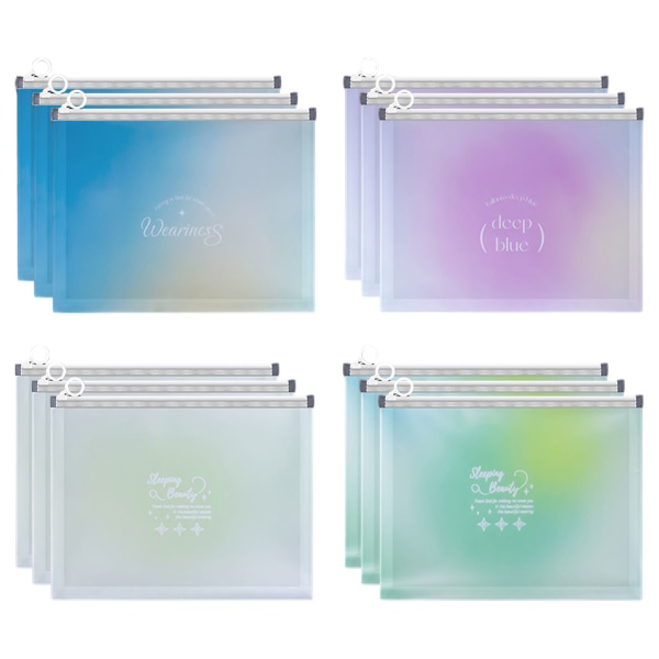 Transparent filväska Dokumentmapp Dokumentorganisatör