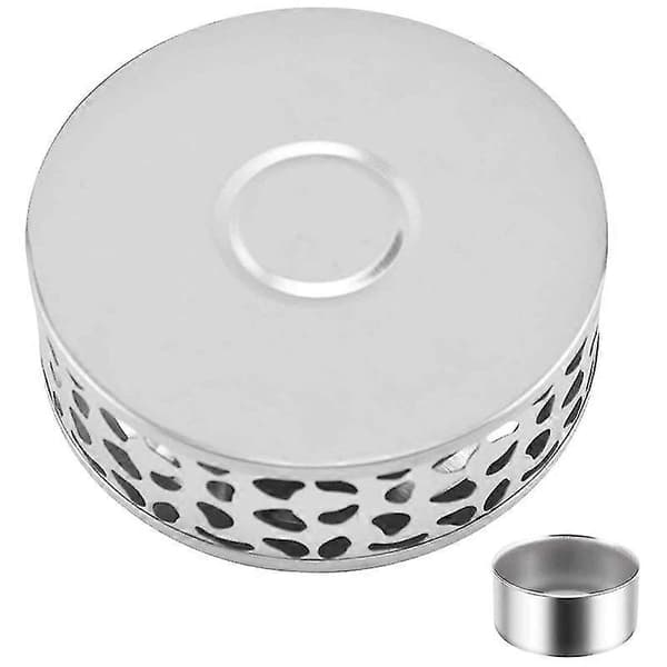 Tevarmer Kaffivarmer Laget av Rustfritt Stål med Telysholder Te-base Hul Utskåret Design