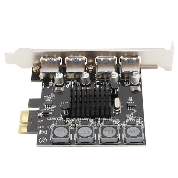 PCIe USB 3.0 expansionskort PCI Express till USB-adapter HUB-kontroller 4 portar