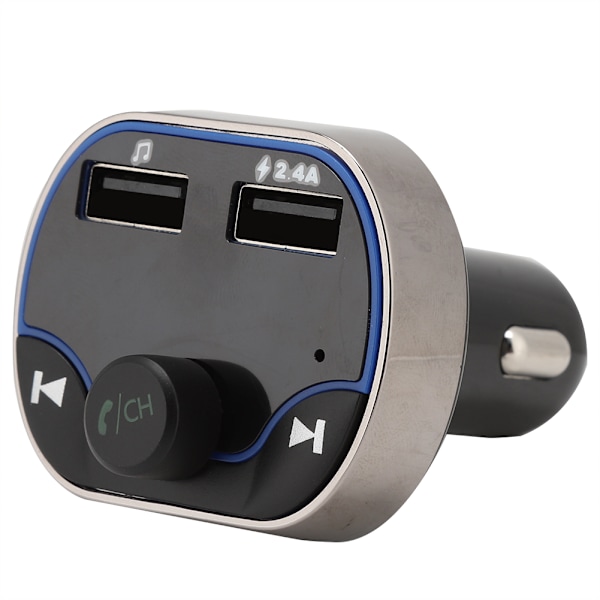 T24 FM-sender Trådløs Håndfri Bil Bluetooth MP3 Afspiller Digital Skærm 2 USB Opladere