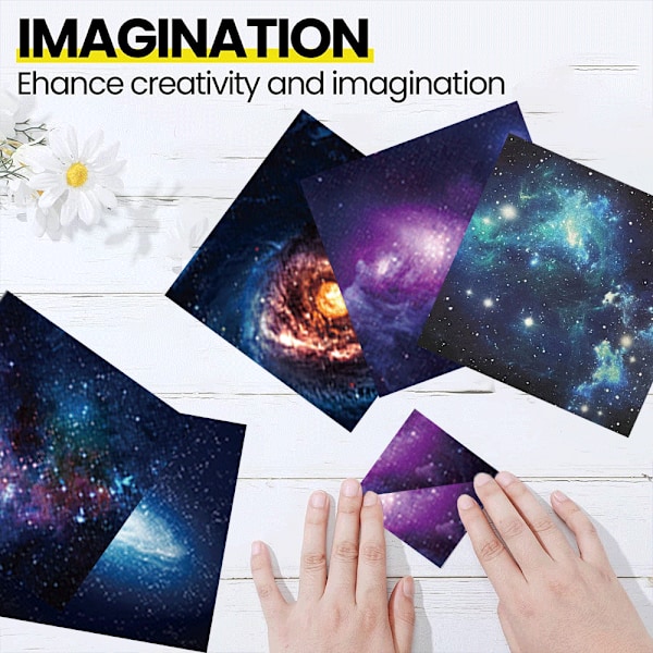 Stjärnhimmel Scrapbook Papper Pad 6x6 tum, Assorterat Mönster, 150st DIY Dekorativt Korttillverkningshantverkspapper