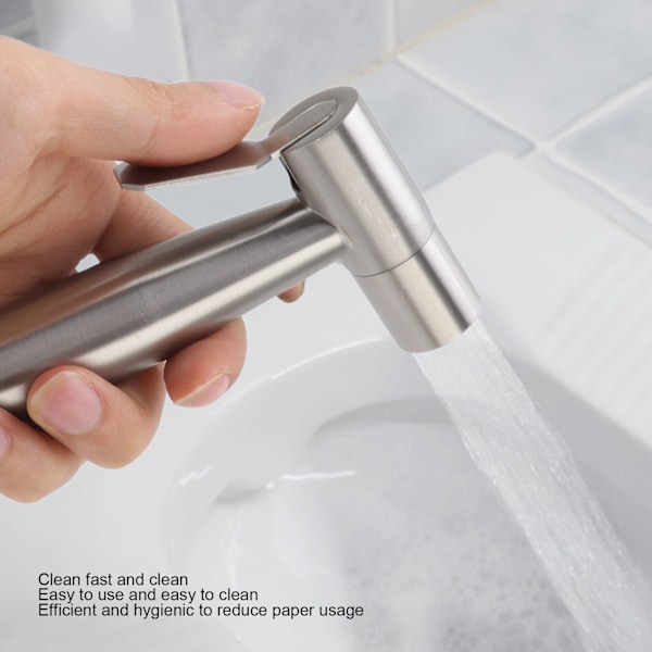 Toalett Bidet Sprayer Effektiv Hygienisk Trycksatt Design G1/2 Hanegänga Handhållen Tygblöjesprayer för Hemmet