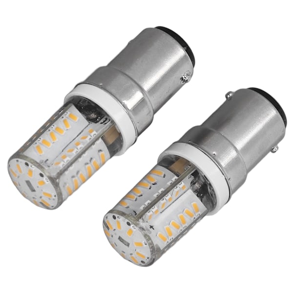 2 kpl BA15D LED-lamput, erittäin kirkas LED-vaihtolamppu, lämmin valkoinen, 270Lm, 12V, 3W, 57 LED