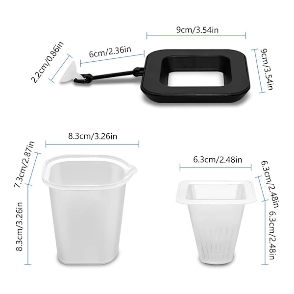 Akvarium rød orm kop rød orm feeder tragt kegle med sugekop fodring kop fodring ring