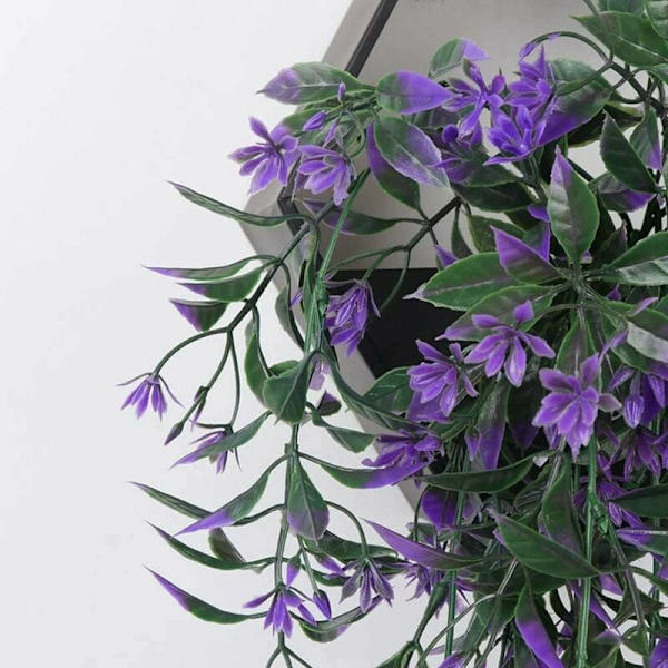 2 stk. Kunstig Vedbend Planter Hængende Grønne Kunstige Planter til Fest, Bryllup, Køkken, Have, Kontor Dekoration Lilla