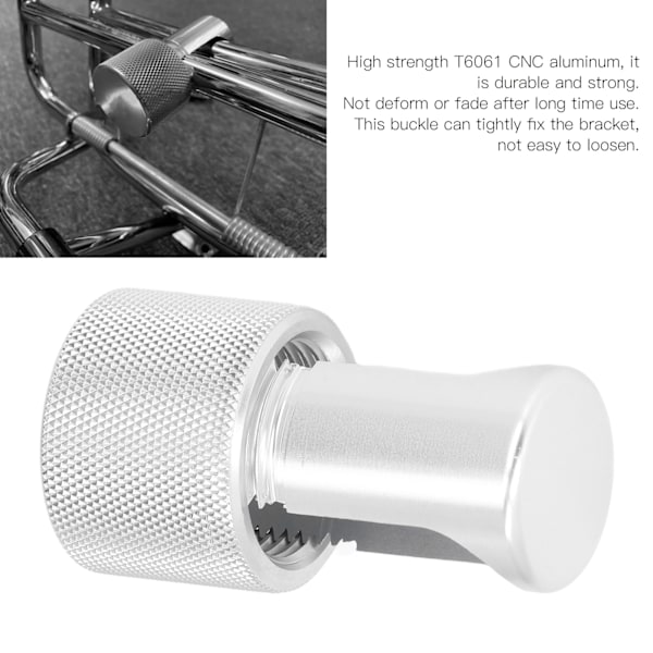 Motorcykel Bagagefäste Spännspärr Clip CNC Aluminium Ersättning för Vespa GTS SPRINT PRIMAVERA LX Silver
