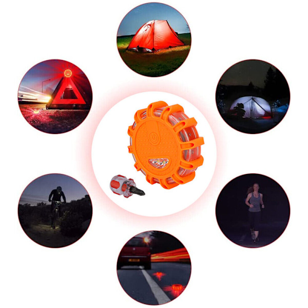 3/6 stk Advarselslys Bil Advarselslys LED Advarselslys Vandafvisende LED Advarselslys