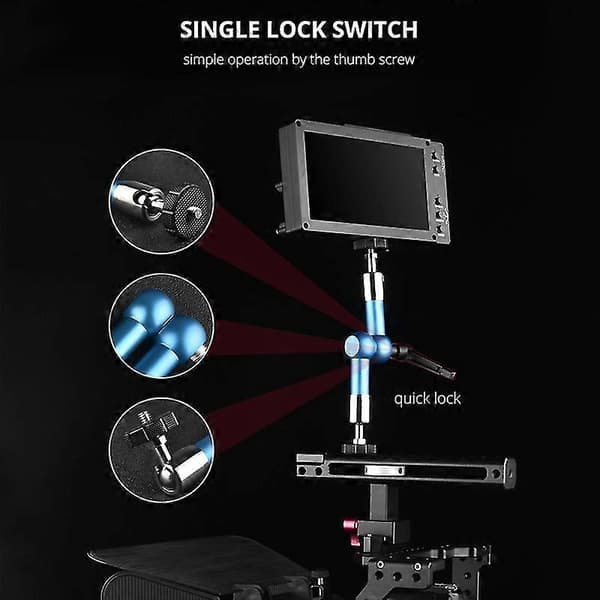 Yelangu 7 tommer Magic Leddelt Arm Magic Arm Rig Hoved Til Montering af Skærm Videolys Dslr Kamera