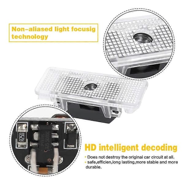 LED-velkomstlys for bildør til BMW 5-serie E39 1997 - 2003 1998 1999 2000 2001 X5 E53 Z8 E52 2PCS For BWM