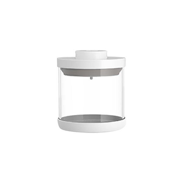 Lufttæt Kaffebønne Opbevaringskrukke, Glaskrukke med Lufttæt Låg, Køkken Glas Opbevaringskrukke, Sukkerkrukke, Glas Mad Opbevaringskrukke, (Rund 500ML)
