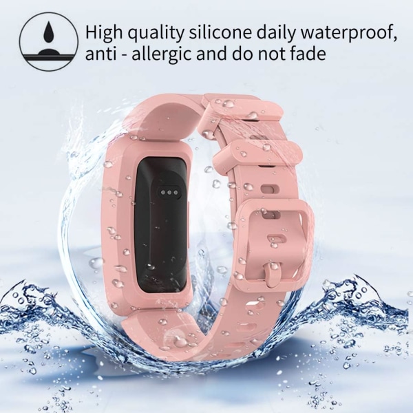 Kompatibel med Fitbit Ace 2-band för barn 6+, mjukt silikonarmband