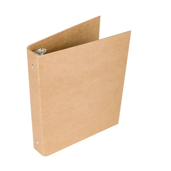 3-ringspermmapp 8,3x11,0 tommer Retro Kraftpapir Stil Sterk Kobbermappe for Dokumenter Papirer Bøker