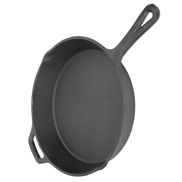 Gjutjärnspanna Snabb och jämn uppvärmning Non-stick Bred applikation Gjutjärnspanna för ugn Spis Grill 25 cm diameter