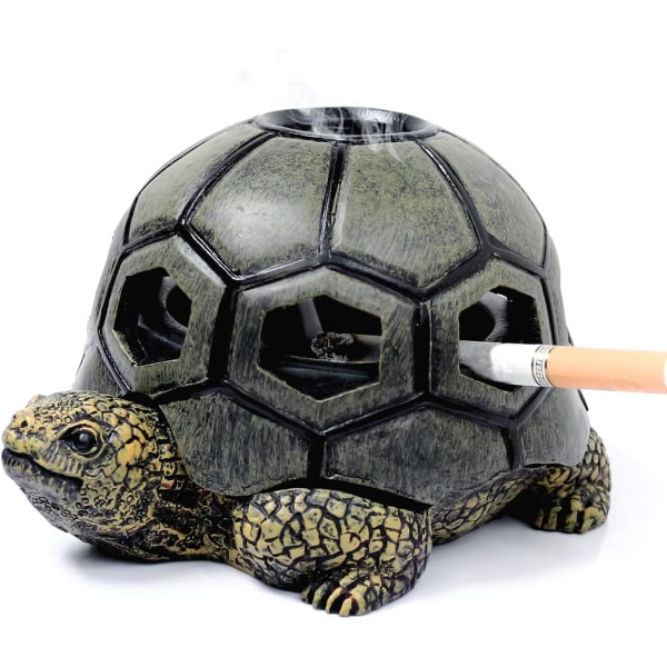 Tortoise Resin Askfat Sköldpadda Askfat för cigaretter Söt Ask Tr
