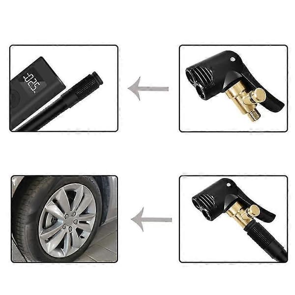 Bærbar Oppblåsbar Pumpe Bil Dekk Chuck Pumpe Ventil Koblingsklips-adapter Bil Dekk