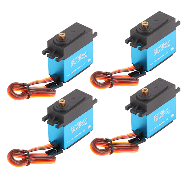 4 Set 30KG Metallväxel Servo med Arm Hög Torsion Vattentät Digital Servo 270 Graders Rotation