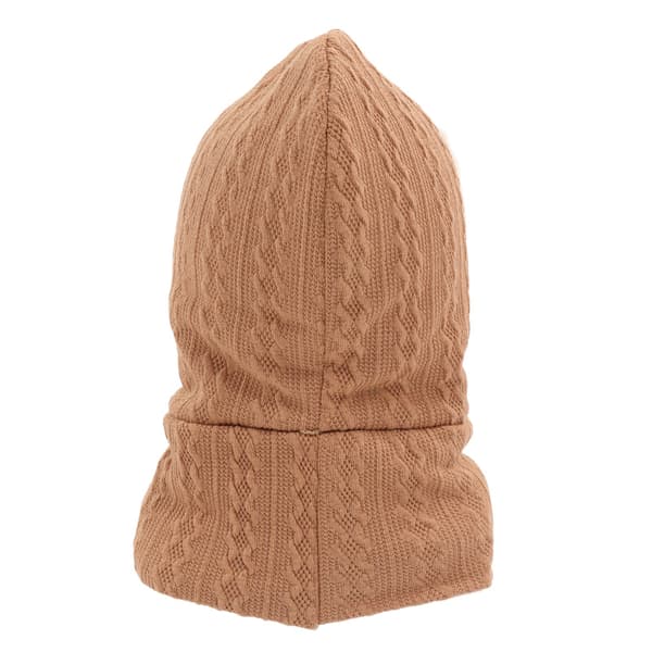 Vintermössa för kvinnor Termisk Integrerad Mössa Mask Halsduk Köldtålig Utomhus Ridmössa Khaki