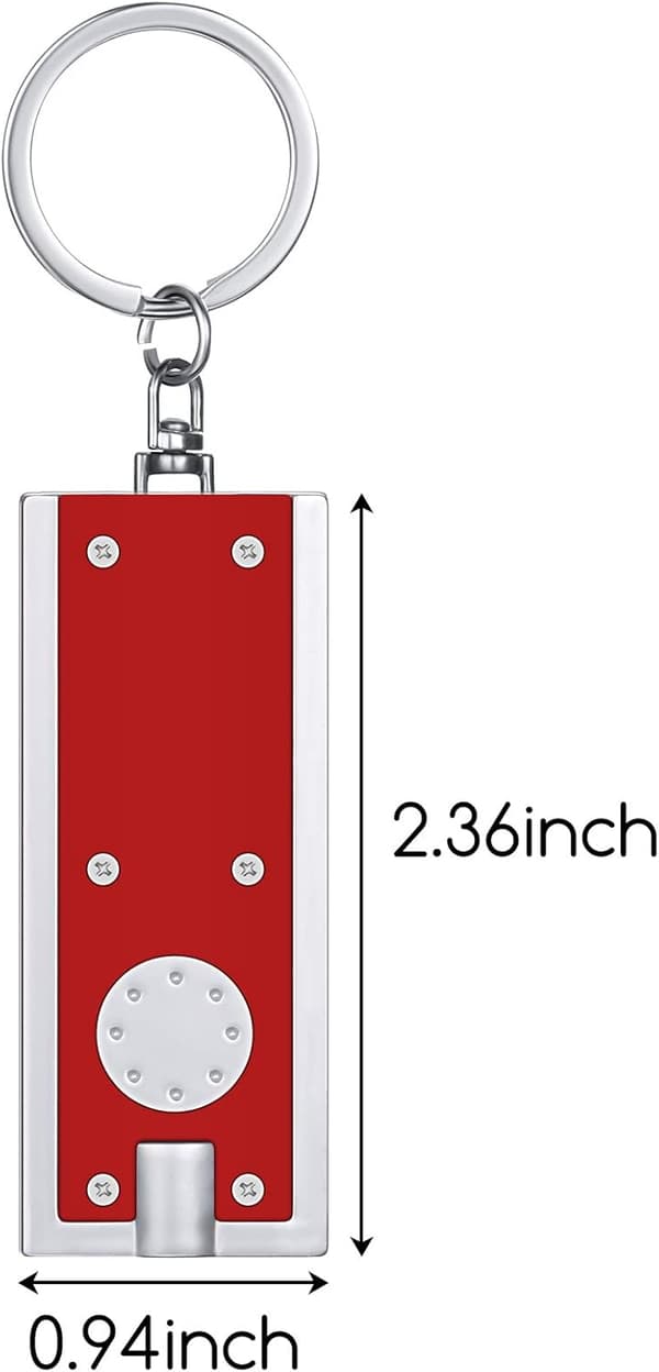 12 stk. mini LED nøgleringe, nøgleringe, mini lommelygter, hund