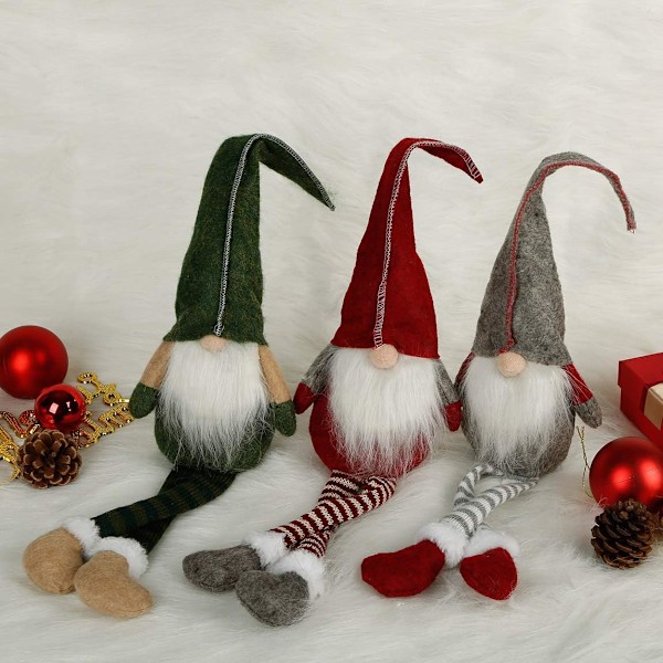 Sjarmerende Nisse Juledekorasjon, Nordiske Nisse Ornamenter, Bedårende Svensk Julenisse Tomte Alv, Festlige Borddekorasjoner til Hjemmet