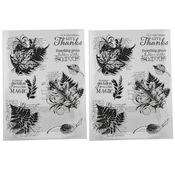 Transparent Clear Silicone Stamp DIY Hand Account Scrapbook Photo Album Leaves Decor