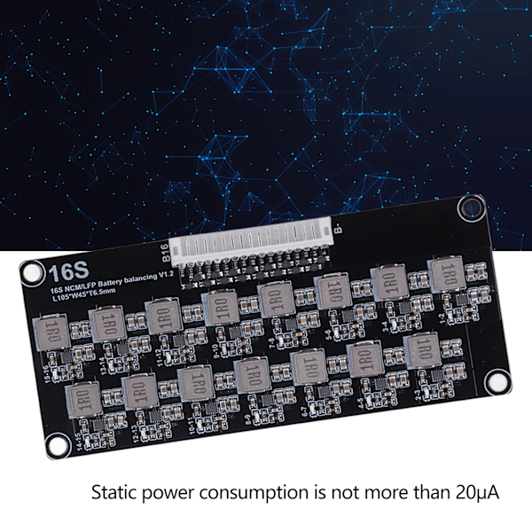 16S Aktiv Batteriudligner med Ledning Inductiv Batteripakke Balanceringskort 2‑4.5V