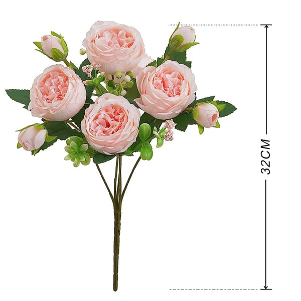 3 Bundter Kunstige Blomster Udendørs UV-Resistente Kunstige Blomster