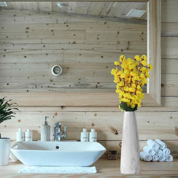 Vit Hög Konisk Keramisk Blomvas Enkla Blommor Dekorativ Blomvas Smala Blomvaser för Vardagsrum Hemmakontor Centerpiece Bord Bröllop