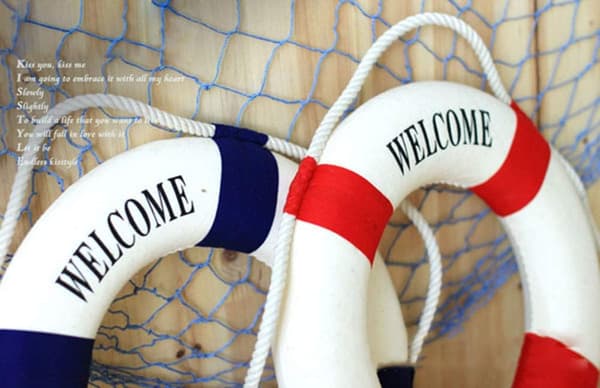 Lifebuoy Seinäkoriste - Tervetuloa Aboard Mediterranean